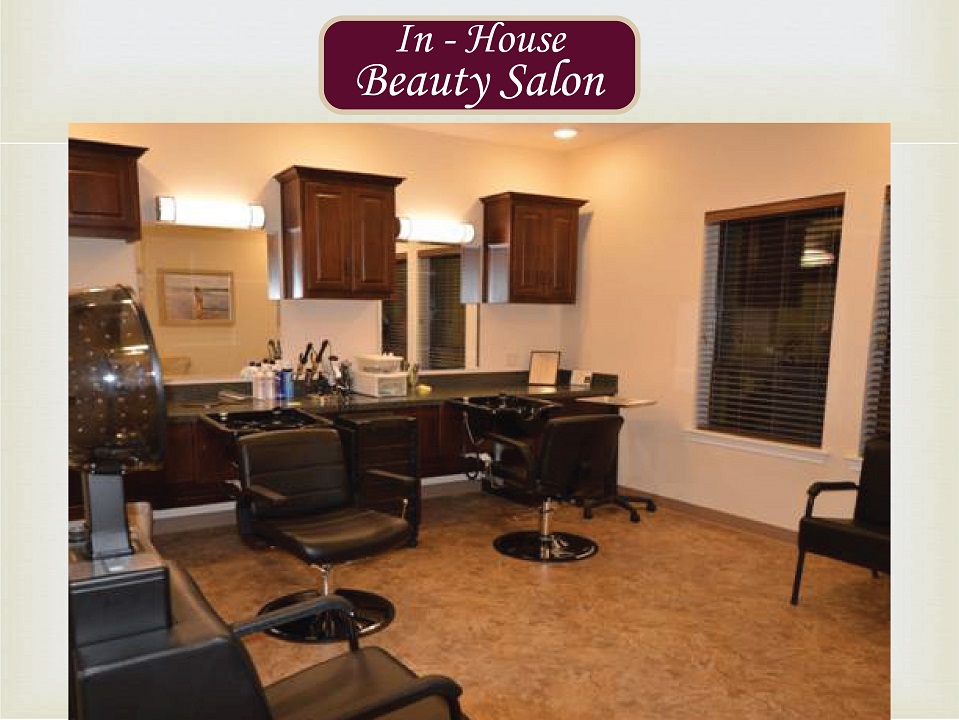 Relax and be pampered in our massage parlor and beauty salon.